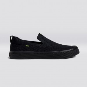 Cariuma Low Top Bamboo Weave Knit IBI Slip-On Herr Svarta | 496530-EJB