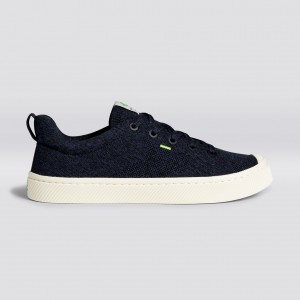 Cariuma Low Top Bamboo Weave Knit Vegan IBI Herr Marinblå | 162058-EPS