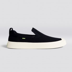 Cariuma Low Top Bamboo Weave Knit Vegan IBI Slip-On Herr Svarta | 678512-UPM