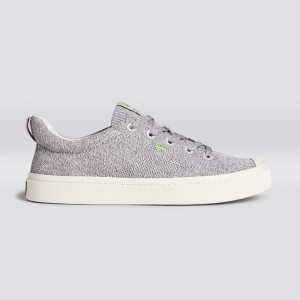 Cariuma Low Top Bamboo Weave Knit Vegan IBI Dam Ljusgrå | 572469-YMG