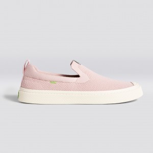 Cariuma Low Top Bamboo Weave Knit Vegan IBI Slip-On Dam Rosa Röda | 780261-TIC