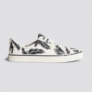 Cariuma Low Top Canvas Veganska OCA LOW Herr Off-White Palm Trees | 874635-MHT