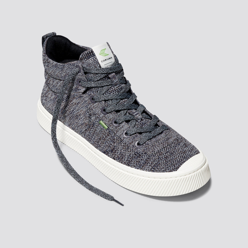 Cariuma High Top Bamboo Weave Knit Vegan IBI HIGH Herr Grå | 327045-ZGY