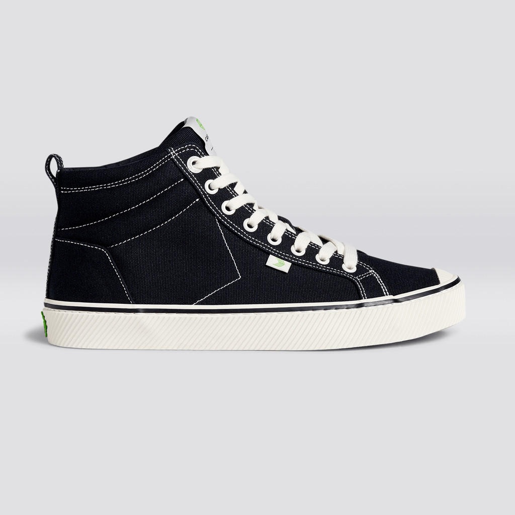 Cariuma High Top Canvas Vegan OCA HIGH Dam Randig Svarta | 796518-QWA