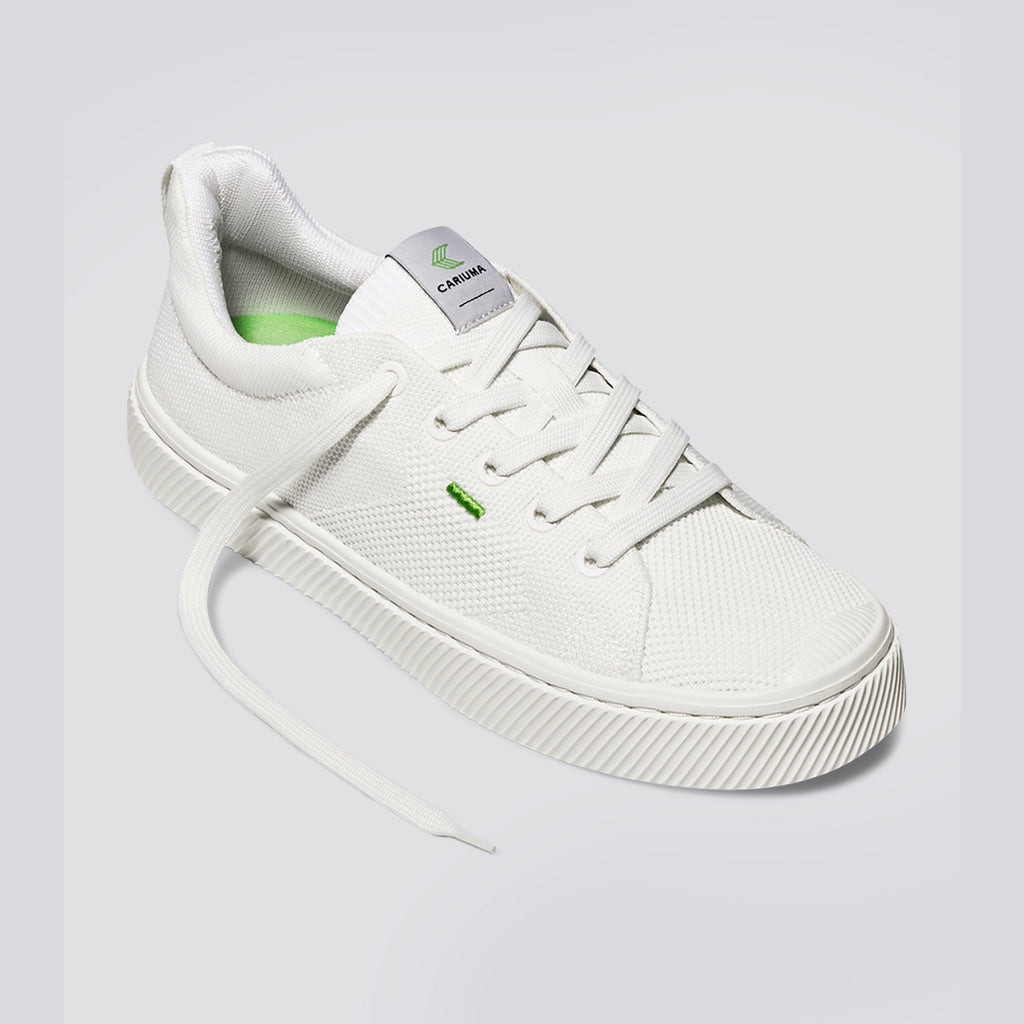 Cariuma Low Top Bamboo Weave Knit IBI Dam Off-White | 513284-PRT