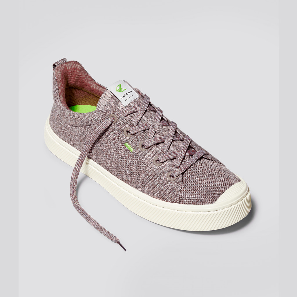 Cariuma Low Top Bamboo Weave Knit Vegan IBI Herr Stone Blush | 046983-UQP