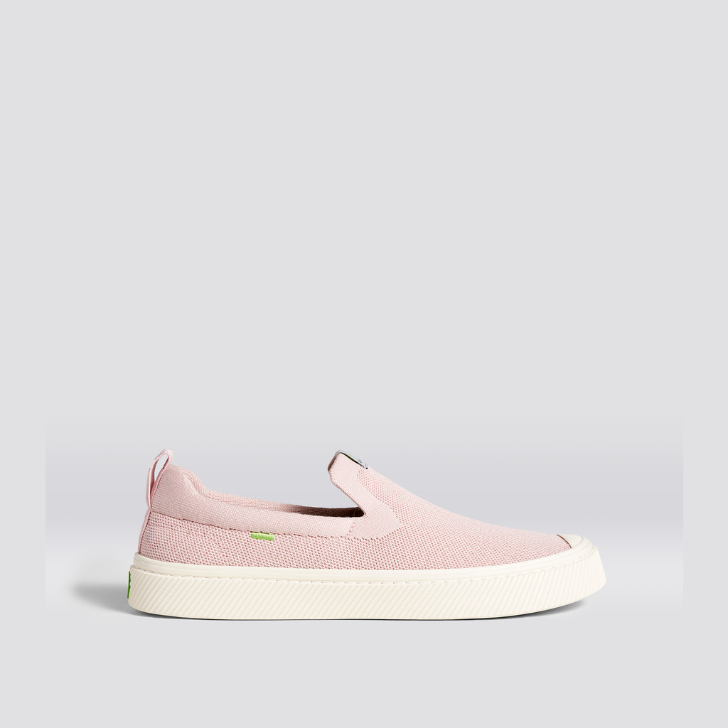 Cariuma Low Top Bamboo Weave Knit Vegan IBI Slip-On Herr Rosa Röda | 962105-XVU