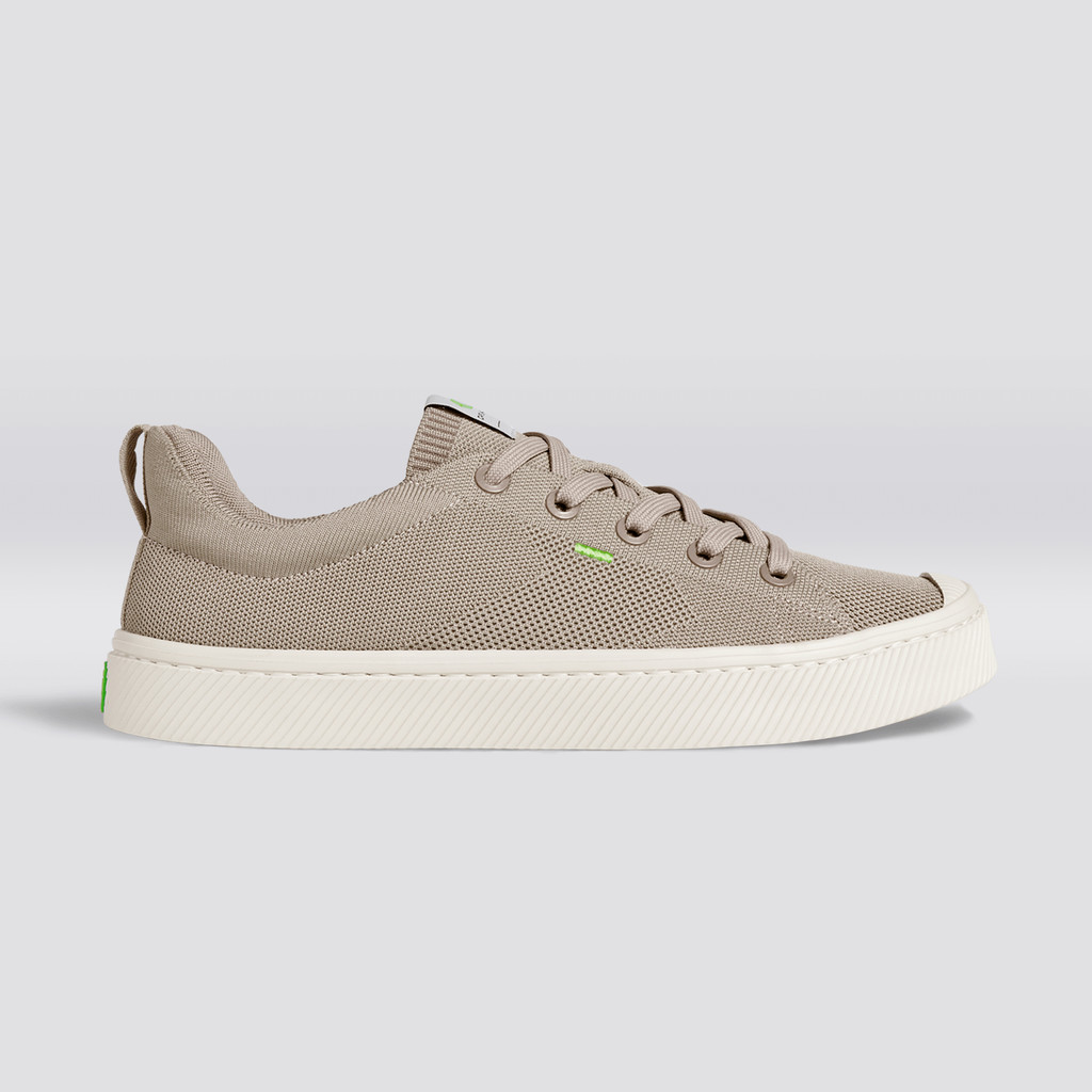 Cariuma Low Top Bamboo Weave Knit Vegan IBI Herr Beige | 542186-PKU