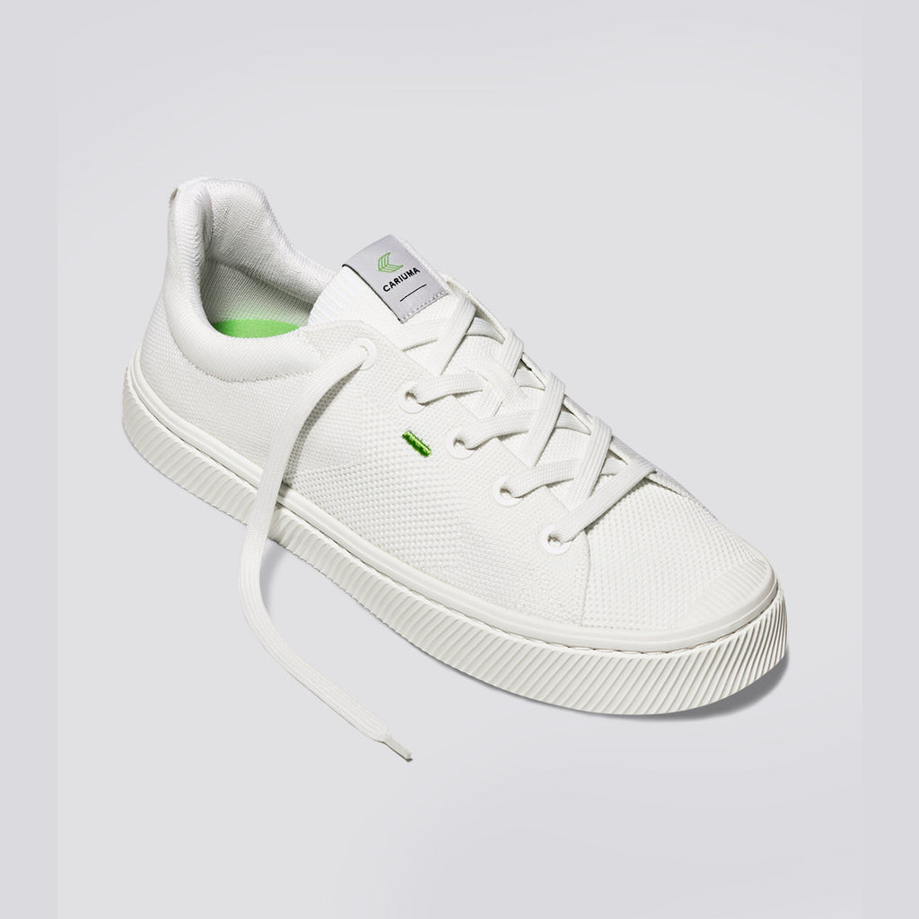 Cariuma Low Top Bamboo Weave Knit Vegan IBI Herr Off-White | 321507-NIC