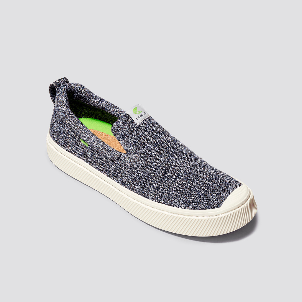 Cariuma Low Top Bamboo Weave Knit Vegan IBI Slip-On Herr Grå | 972315-FNZ