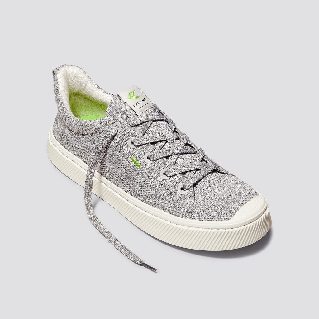 Cariuma Low Top Bamboo Weave Knit Vegan IBI Herr Ljusgrå | 597803-UHD