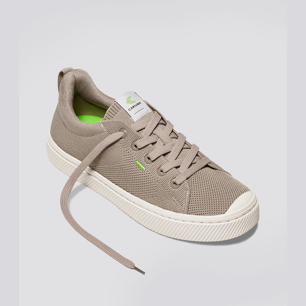 Cariuma Low Top Bamboo Weave Knit Vegan IBI Dam Beige | 835901-PXC