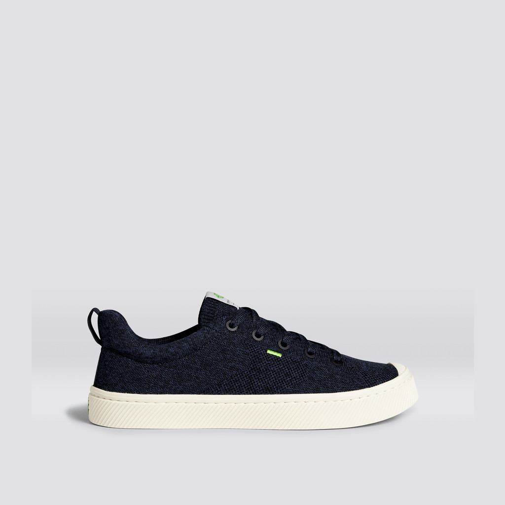 Cariuma Low Top Bamboo Weave Knit Vegan IBI Dam Marinblå | 960715-JSA