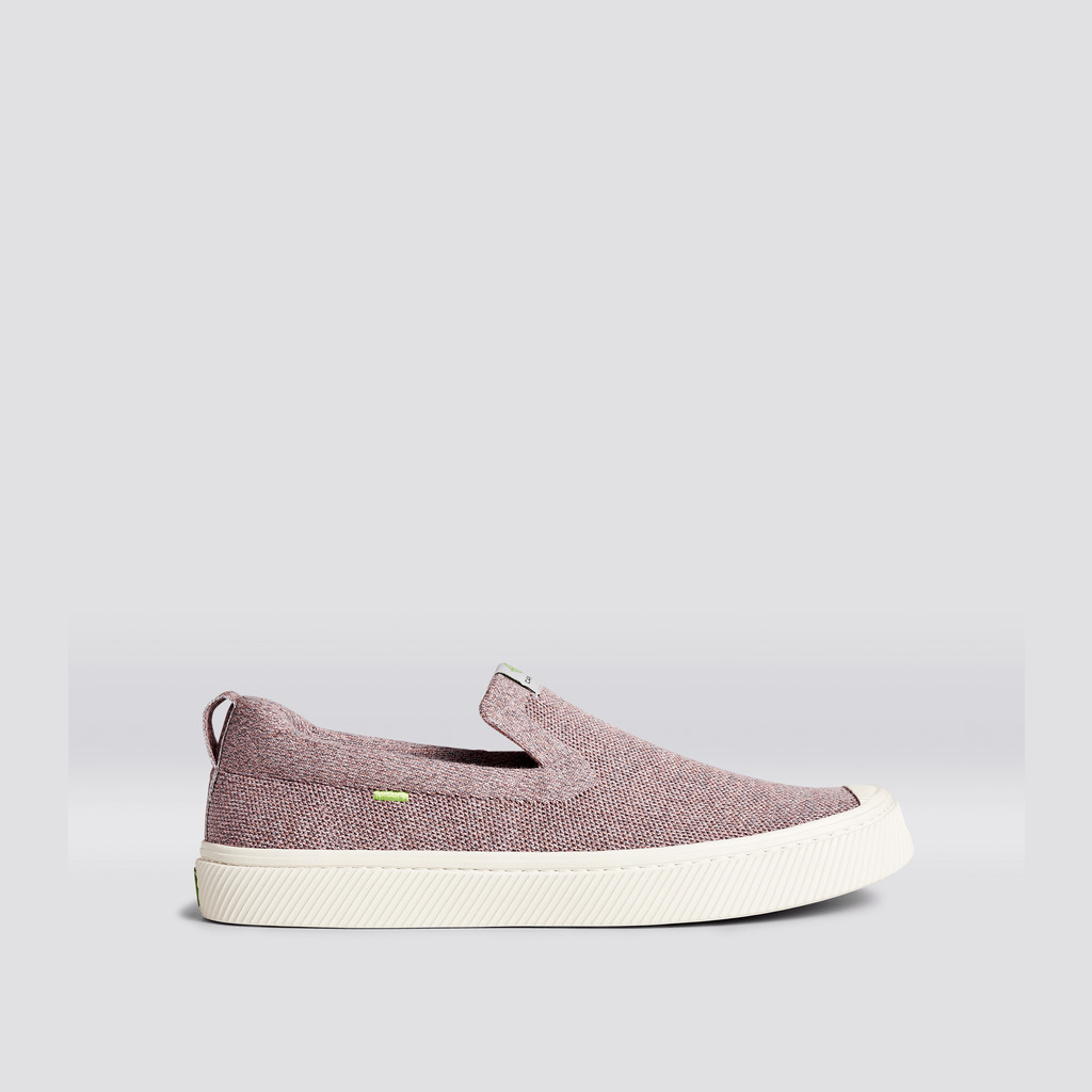 Cariuma Low Top Bamboo Weave Knit Vegan IBI Slip-On Dam Stone Blush | 781492-TVA