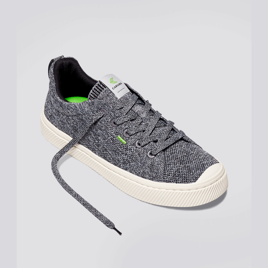 Cariuma Low Top Bamboo Weave Knit Vegan IBI Dam Grå | 869703-NSQ