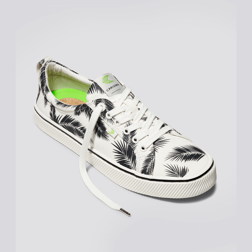 Cariuma Low Top Canvas Veganska OCA LOW Dam Off-White Palm Trees | 240637-XTS