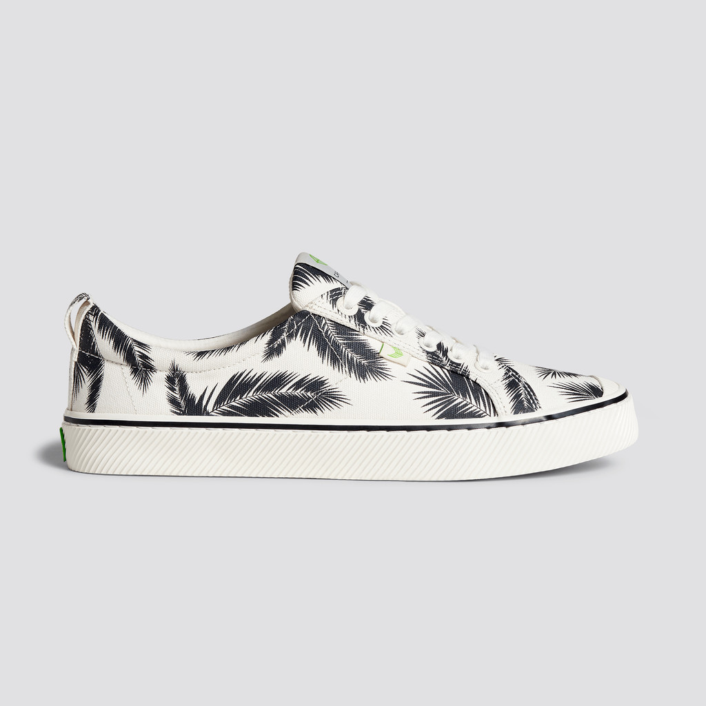 Cariuma Low Top Canvas Veganska OCA LOW Dam Off-White Palm Trees | 240637-XTS