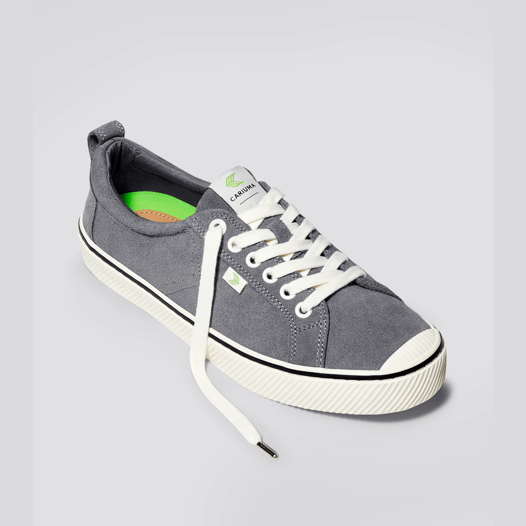 Cariuma Low Top Suede OCA LOW Herr Randig Grå | 490158-BAF